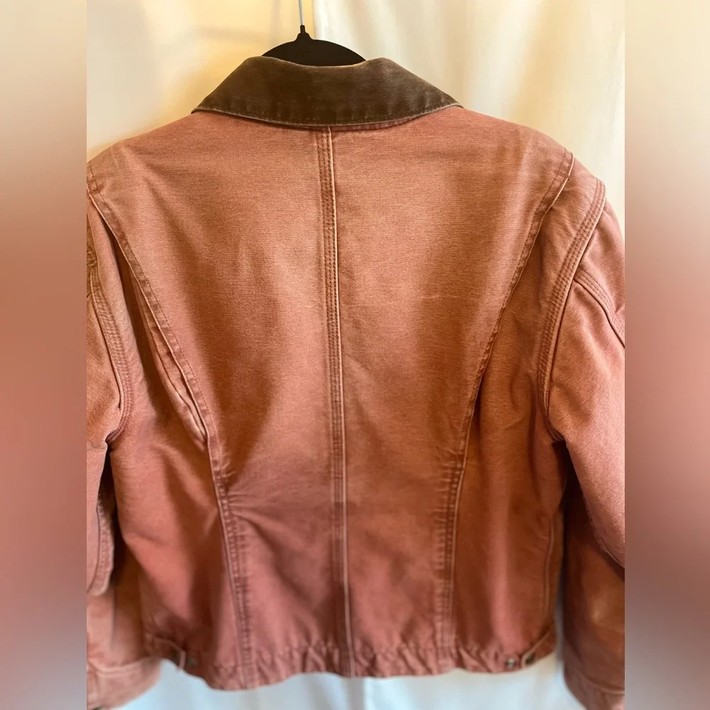 Vintage Carhartt Detroit Jacket Women’s Large/Reg Rose Rare Color WJ097 VRS - Picture 16 of 16